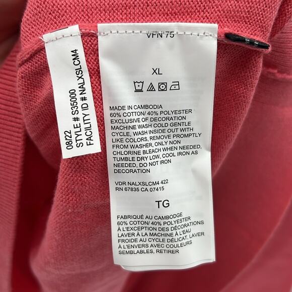 Nautica Navtech Men's Lightweight V-Neck Jersey Sweater - Teaberry - XL - NWT - Picture 5 of 7